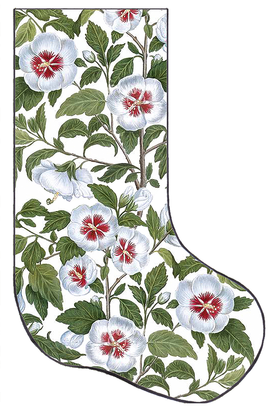 Rose of Sharon Christmas Stocking by Besler - The Art Needlepoint Company