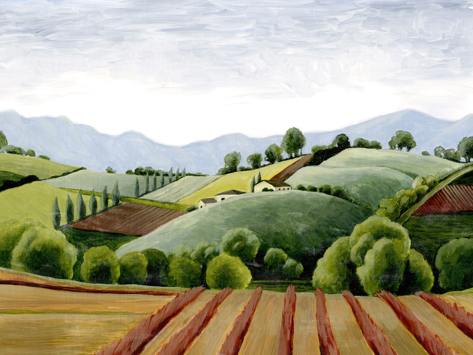 Tuscan Valley by Grace Popp - The Art Needlepoint Company