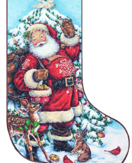 A needlepoint stocking kit called Merry Christmas Trees. The needlepoint  kit comes with cotton floss and is suitable for a beginner to stitch. –  Needlepoint For Fun
